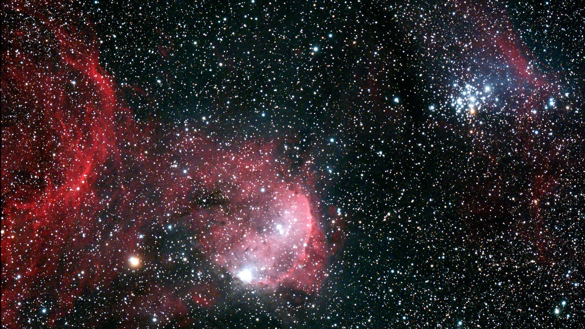 NGC 3324 und NGC 3293 Spektrum der Wissenschaft